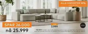 Skeidar Styl U-sofa, NOK 25999 tilbud