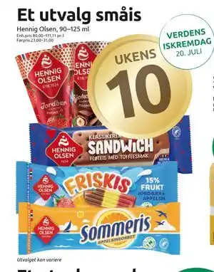 Joker Et utvalg småis, NOK 10 tilbud