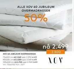 Skeidar ALLE XOV 60 JUBILEUM OVERMADRASSER tilbud