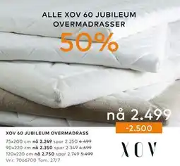 Skeidar XOV 60 JUBILEUM OVERMADRASS, NOK 2499 tilbud
