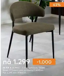 Skeidar Edina spisestol, NOK 1299 tilbud