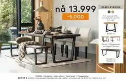 Skeidar Calia spisebord, NOK 13999 tilbud