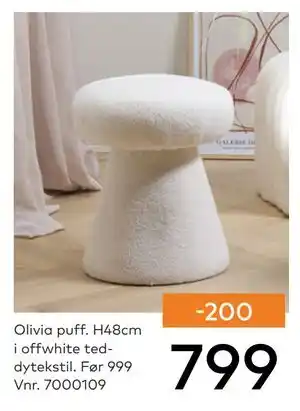 Skeidar Olivia puff, NOK 799 tilbud