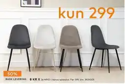 Skeidar Venus spisestol, NOK 299 tilbud