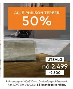 Skeidar ALLE PHILSON TEPPER tilbud