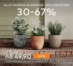 Skeidar Terre blomsterpotte, NOK 49.9 tilbud