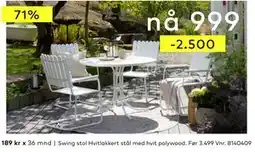 Skeidar Swing stol, NOK 999 tilbud