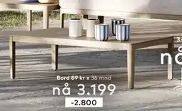 Skeidar Bord, NOK 3199 tilbud
