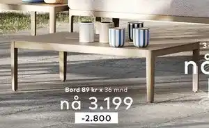 Skeidar Bord, NOK 3199 tilbud