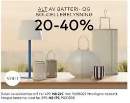 Skeidar Solan solcellelampe, NOK 2499 tilbud