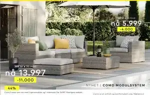Skeidar Como 3-seter, NOK 13997 tilbud