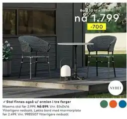 Skeidar Løkka bord med marmorplate, NOK 1799 tilbud