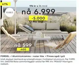 Skeidar Utah daybed med bord, NOK 6999 tilbud