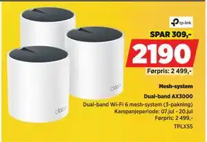 POWER Dual-band AX3000, NOK 2190 tilbud