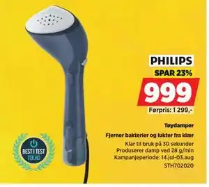 POWER Tøydamper, NOK 999 tilbud