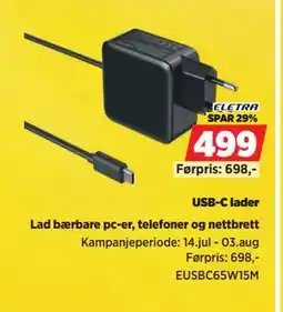 POWER USB-C lader, NOK 499 tilbud