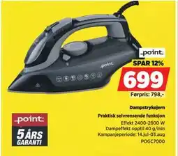 POWER Dampstrykejern, NOK 699 tilbud