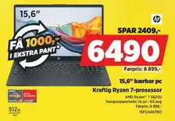 POWER 15,6 bærbar pc, NOK 6490 tilbud