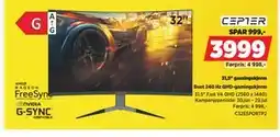POWER Buet 240 Hz QHD-gamingskjerm, NOK 3999 tilbud