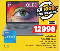 POWER IdeaPad Slim 3, NOK 12998 tilbud