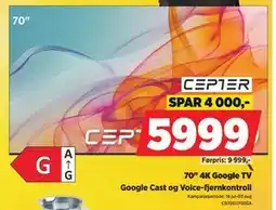 POWER 70 4K Google TV, NOK 5999 tilbud