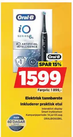 POWER Elektrisk tannbørste, NOK 1599 tilbud