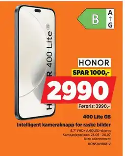 POWER HONOR HON5109BRUV, NOK 2990 tilbud