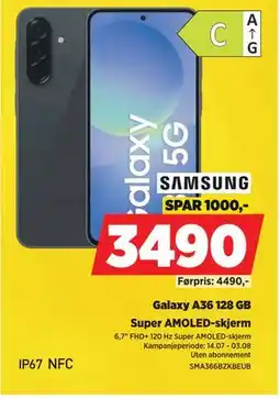 POWER Galaxy A36 128 GB, NOK 3490 tilbud