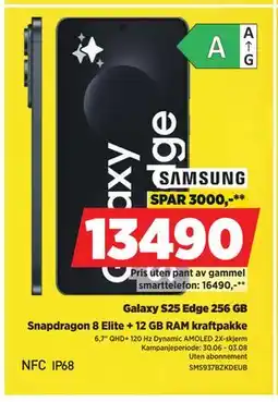 POWER Galaxy S25 Edge 256 GB, NOK 13490 tilbud