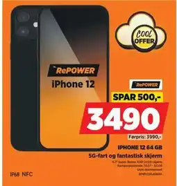 POWER IPHONE 12 64 GB, NOK 3490 tilbud