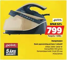 POWER Dampstasjon, NOK 799 tilbud