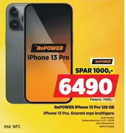 POWER RePOWER iPhone 13 Pro 128 GB, NOK 6490 tilbud