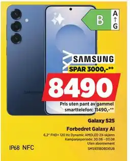 POWER Galaxy S25, NOK 8490 tilbud