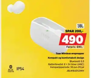 POWER True Wireless ørepropper, NOK 490 tilbud