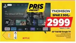 POWER 43 Full HD Google TV, NOK 2999 tilbud