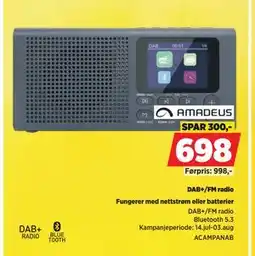 POWER DAB+/FM radio, NOK 698 tilbud