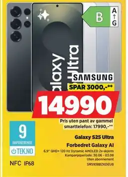 POWER Galaxy S25 Ultra, NOK 14990 tilbud