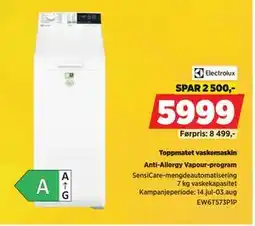 POWER Toppmatet vaskemaskin, NOK 5999 tilbud