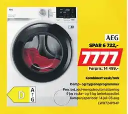 POWER Kombinert vask/tørk, NOK 7777 tilbud