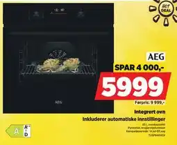 POWER Integrert ovn, NOK 5999 tilbud