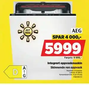 POWER Integrert oppvaskmaskin, NOK 5999 tilbud