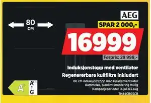 POWER Induksjonstopp med ventilator, NOK 16999 tilbud