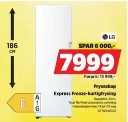 POWER Fryseskap, NOK 7999 tilbud