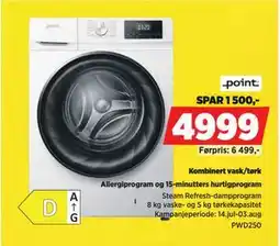 POWER Kombinert vask/tørk, NOK 4999 tilbud