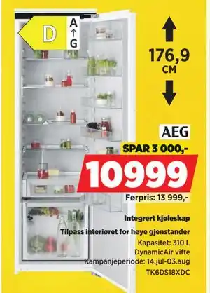 POWER Integrert kjøleskap, NOK 10999 tilbud
