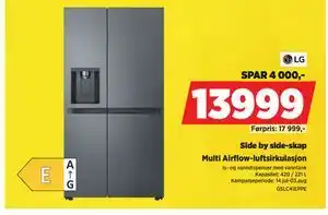 POWER Side by side-skap, NOK 13999 tilbud