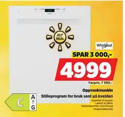 POWER Oppvaskmaskin, NOK 4999 tilbud