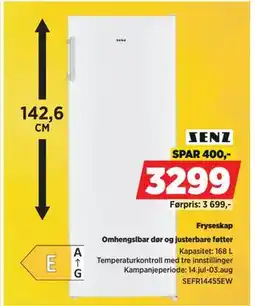 POWER Fryseskap, NOK 3299 tilbud