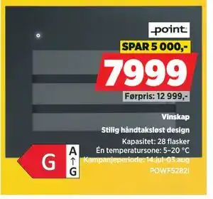 POWER Vinskap, NOK 7999 tilbud