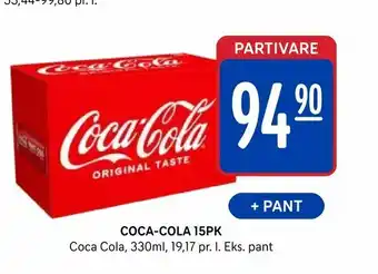 Rema 1000 Coca-cola 15pk tilbud